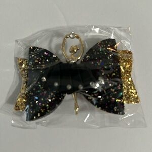 𝅺sparkly black ballerina hair clip barrette for girls